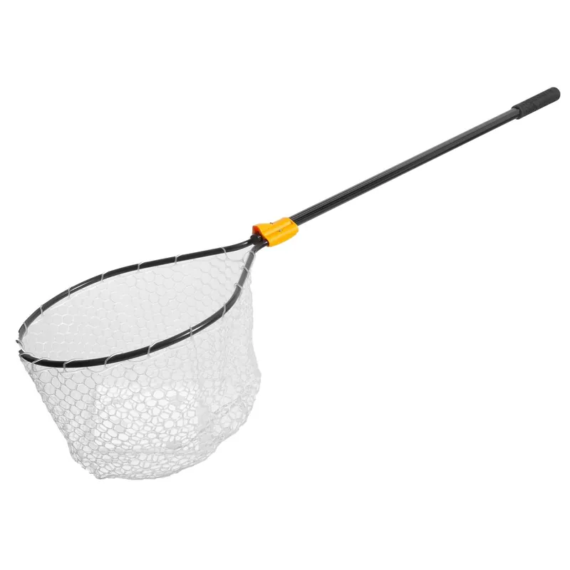Frabill Conservation Slide Handle Net Teardrop Hoop Size 20" X 23" Sliding Handle 36" Netting Tangle-Free Micromesh Net Depth 13",Black/Yellow