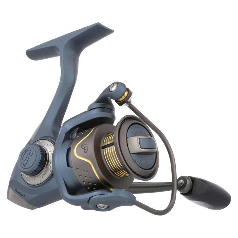 Pflueger President Spinning Fishing Reel, Size 25, 10 Stainless Steel Ball Bearing System, Sealed Oil Felt Front Drag, Lightweight Graphite Construction