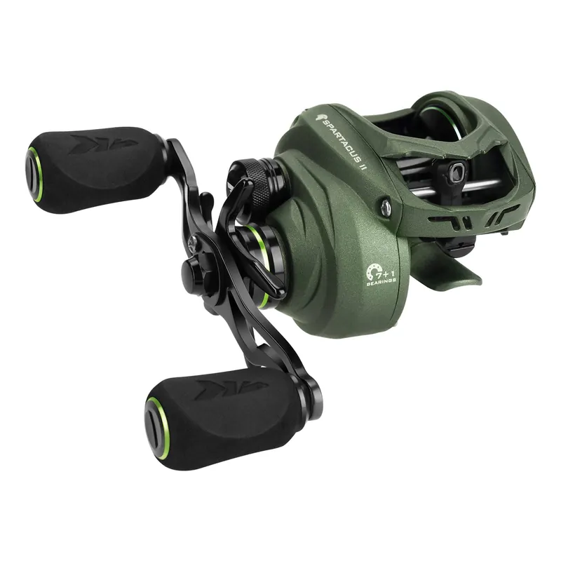 KastKing Spartacus II Baitcasting Fishing Reel, 6oz Ultralight, Super Smooth with 17.6 LB Carbon Fiber Drag, 7.2 1 Gear Ratio, 39mm Palm Perfect Lower Profile Design,Stryker Green,Right Handed