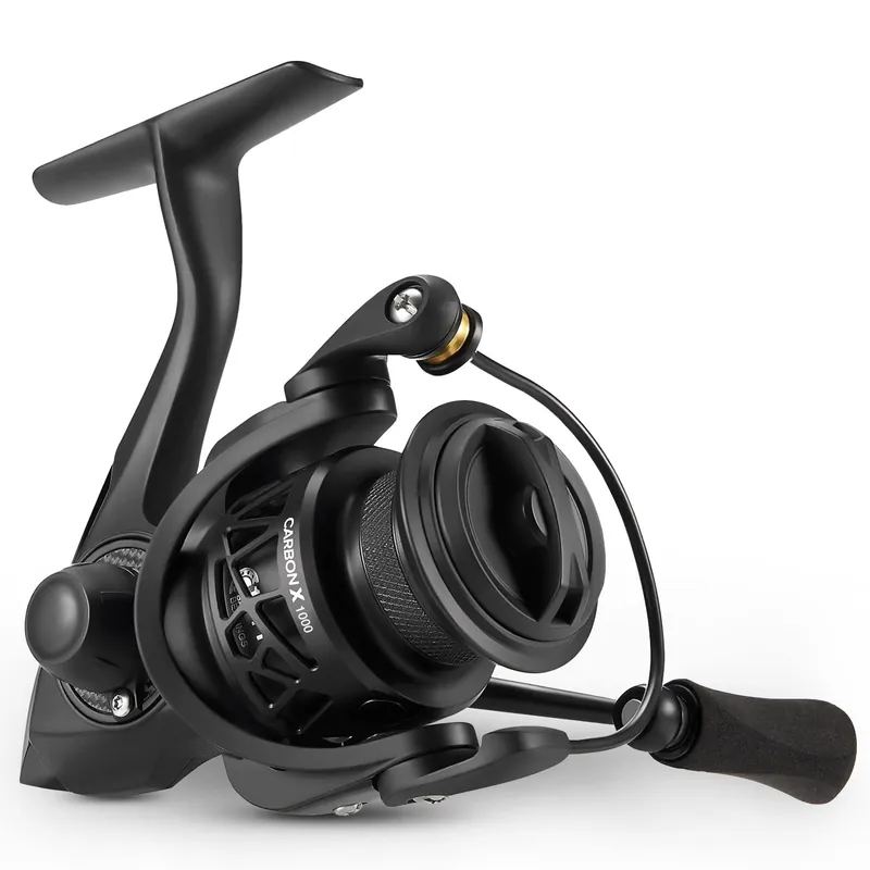 Piscifun Carbon X Spinning Reels, Light to 5.7oz, 5.2 1 Low Speed Gear Ratio, Carbon Frame and Rotor, 10+1 Shielded BB, Smooth Powerful Freshwater Spinning Fishing Reel, 1000 Series