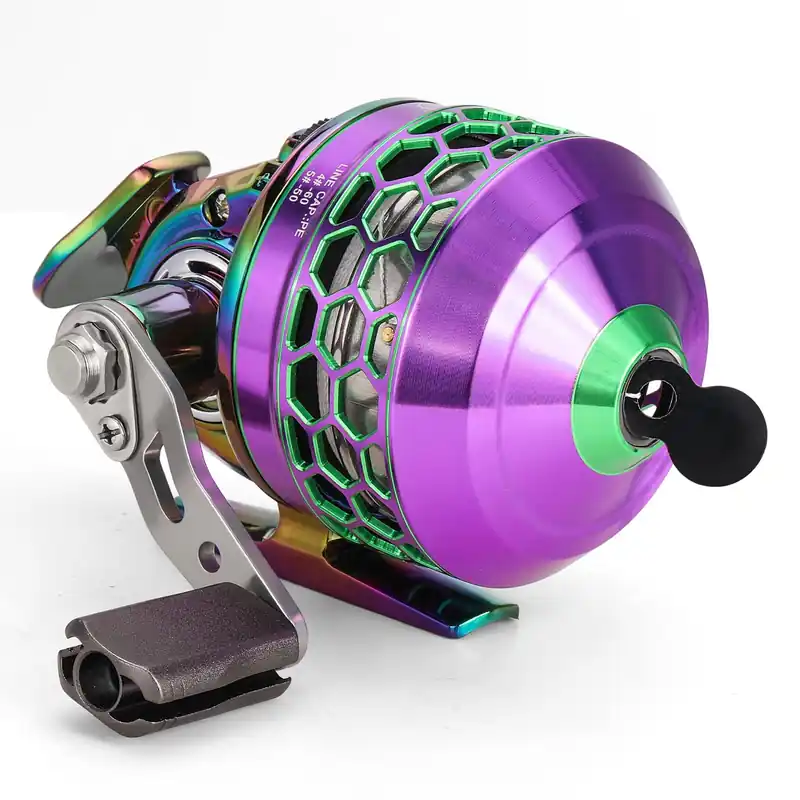 Sougayilang Spincast Fishing Reel,High Speed 3.9 1 Gear Ratio,Trouble-Free Push-Button Bait Casting Design and Reversible Handle for Left/Right Retrieve,Pre-Spooled with Monofilament Line (CBL)