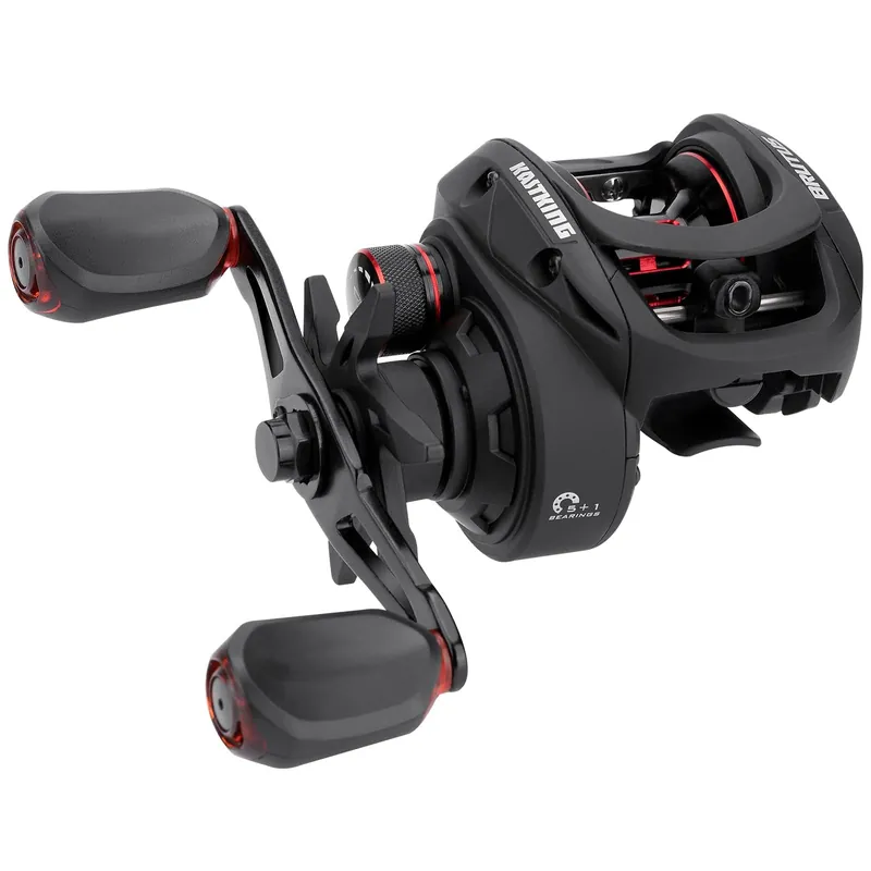 KastKing Brutus Baitcasting Fishing Reel, Graphite Frame, 7.2 1 Gear Ratio, 5+1 Shielded Stainless-Steel Ball Bearings,10 Button Magnetic Braking System, 17.6LB Carbon Fiber Drag, Right Hand