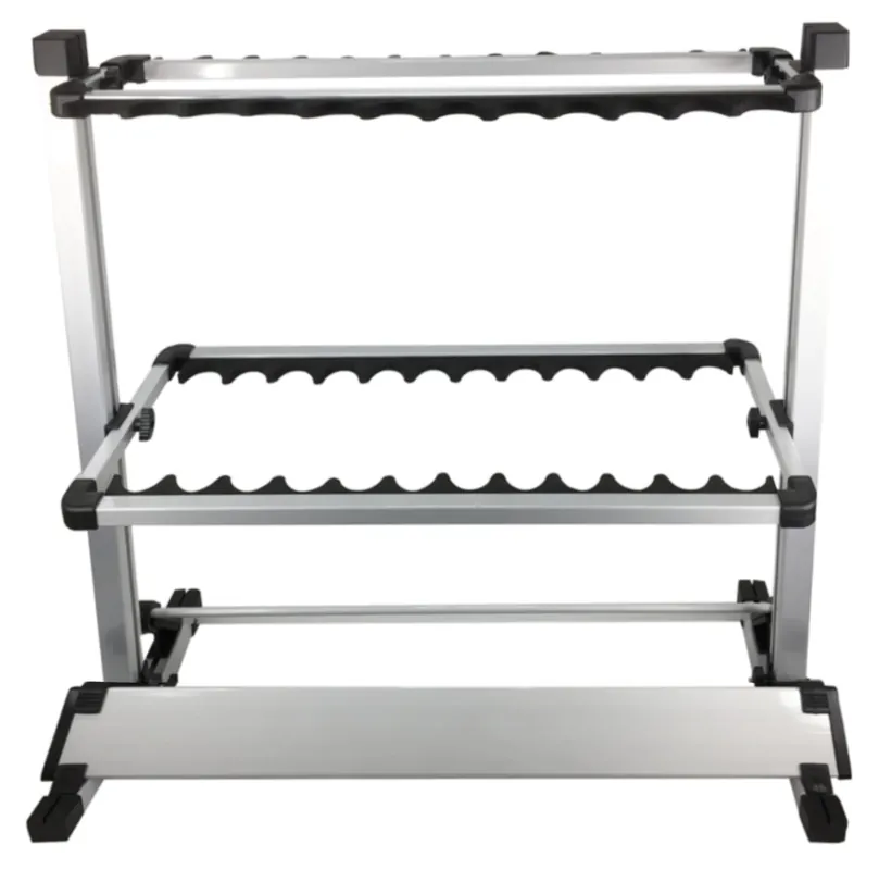 Pactrade Marine Fishing Rod Stand (24 Slots) - Fishing Pole Rack for Garage, Home, Cabin Floor Cushioned, Lightweight, Easy-Access, Easy-Assembly Great for Golf Clubs, Cue Sticks, and More