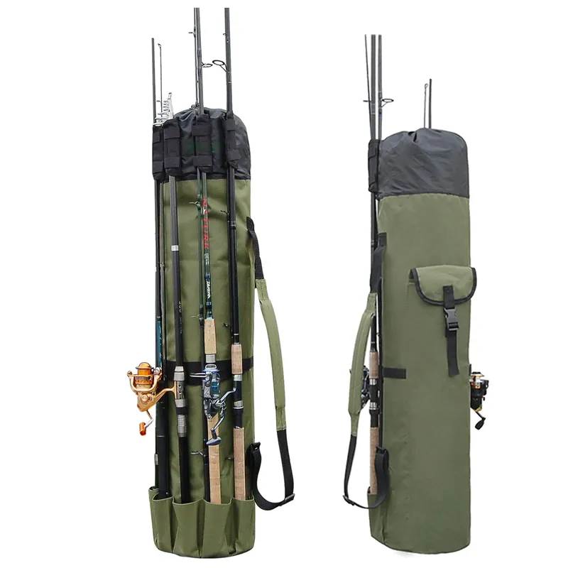 AGOOL Fishing Rod Case Pole Bag Reel Case Large Capacity Waterproof Travel Carry Bag Fishing Gifts for Men