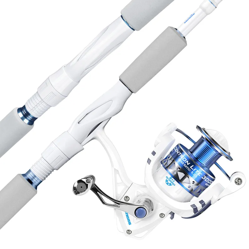 KastKing Centron Lite Spinning Fishing Reel Combo 7‘6" MH 4000 Reel White