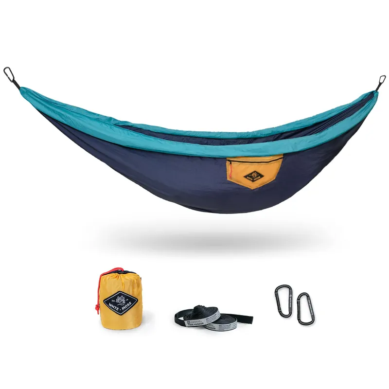 WHTE MOSS Suparpine II Hammock for Camping with Straps Included (Deep Blue, Double)