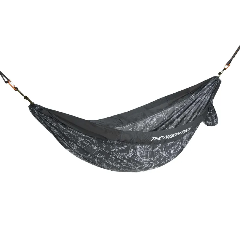 THE NORTH FACE Wawona Camp Hammock - Includes Carabiners & Tree Straps for Easy Setup, Storage Bag Doubles as Pocket, Anthracite Grey Conrad Topo Print/Anthracite Grey, One Size