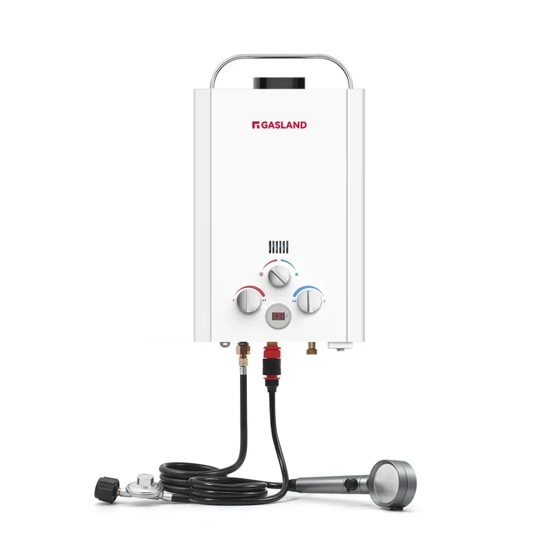 GASLAND BE158 Tankless Water Heater Propane CSA Certified 1.58 GPM, 41,000 BTU Instant Hot Water Heater Outdoor Use Propane Shower for Camping, Off-Grid Living