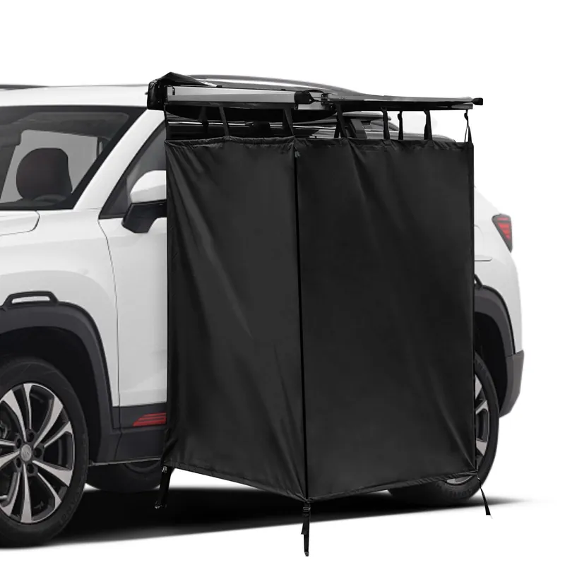 Portable Shower Tent for Camping Car Awning Privacy Shower Tent with Easy SUV/Truck Install Spacious Changing Room Waterproof, Black
