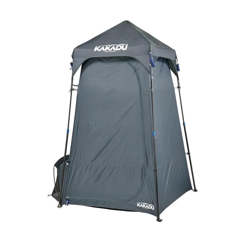Kakadu Outback Shower Tent, Portable Privacy Shelter, Outdoor Camping Toilet Tent, Changing Room, Sturdy, Easy Setup - with LED Light, Carry Bag, Towel Rod