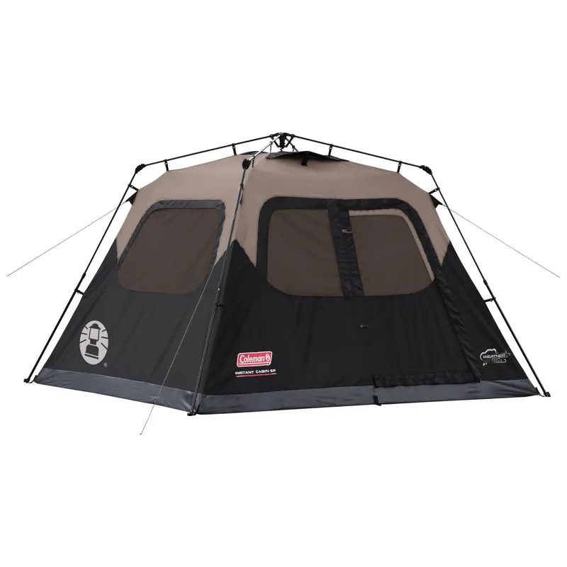 Coleman 4/6/8/10 Person Instant Camping Tent with 1-Minute Setup, Large Family Tent with Pre-Attached Poles, Air Vent, & Carry Bag, Sets Up in About 60 Seconds