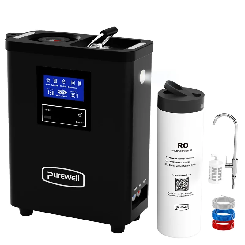 Purewell® K8680 RO Water Purifier System,10-Stage RV Portable Water Filtration Survival with UV,Desalination Rate Reaches 95%,Survival Gear Purification for Drinking,Team Camping,Travel