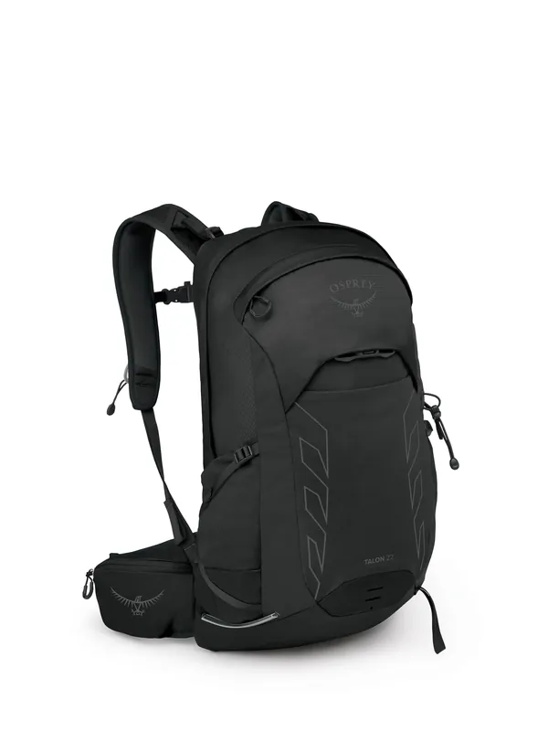 Osprey Talon 22L Men‘s Lightweight Hiking Backpack - Small Daypack for Travel & Camping, Black/Coal Grey