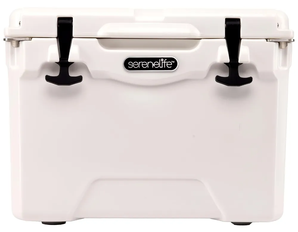 SereneLife Ultra-Tough 25 Quart Rotomolded Cooler Box, Holds Upto 36 Cans, Keeps Ice Up to 5 Days, Heavy-Duty Insulated Portable Ice Chest Box, Ideal for Travel, Camping, Beach, and Outdoor Adventures