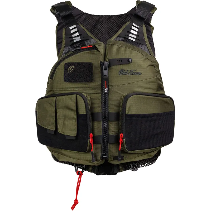 Old Town Lure Angler II Men‘s Front-Zip Life Jacket, L/XL, Moss