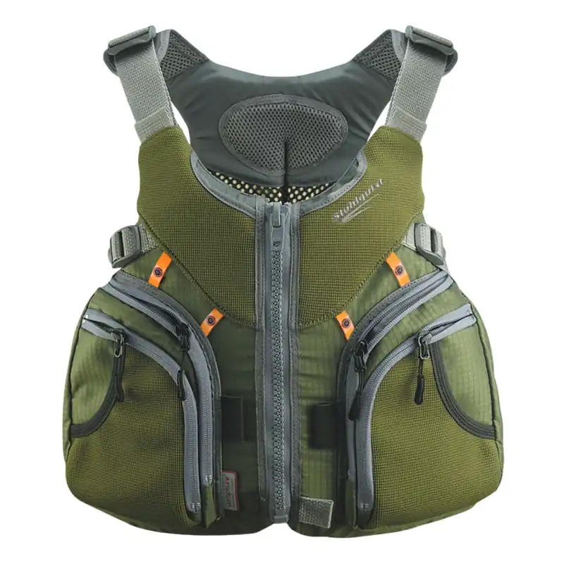 Stohlquist Keeper Fishing Lifejacket, USCG/Transport Canada Approved PFD (Green, Large)