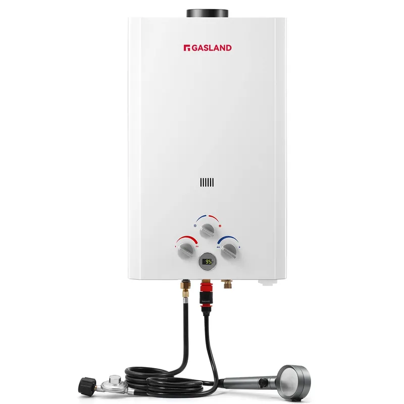 GASLAND 16L Propane Tankless Water Heater, 110,000 BTU Instant Hot Water System, 4.22 GPM High Flow Gas Heater with Digital Display for Tiny House, Mobile Home, RV, Cabin & Outdoor Use