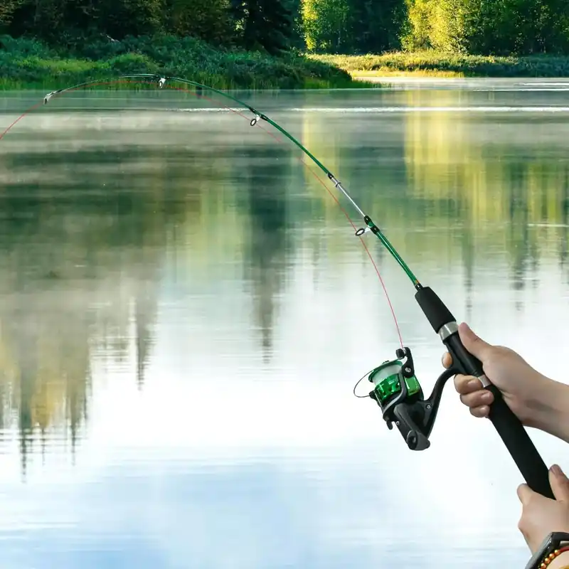 Fishing Rod Gear Set for Beginners Portable Wheel