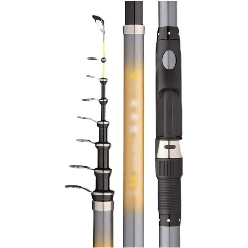 Fishing Pole Combo Set, Telescopic Carbon Fiber Fishing Rod with Strong Waist Reel, Comfortable Grip Hand Rod Set for Freshwater & Saltwater (5.4m)(2.4m)