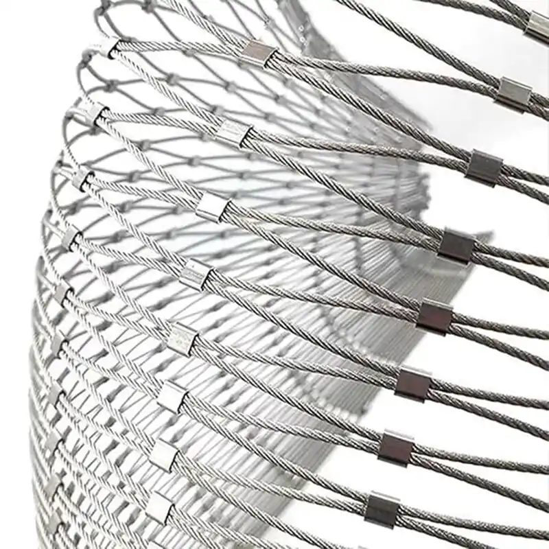 Stainless Steel Woven Mesh Rolls, Wire Rope Mesh Garden Fences, Stair Safety Nets, Decorative Fishing Nets, Wall Decoration Nets, High-Altitude Fall Protection Nets, Balcony Safety Nets(4x7m)