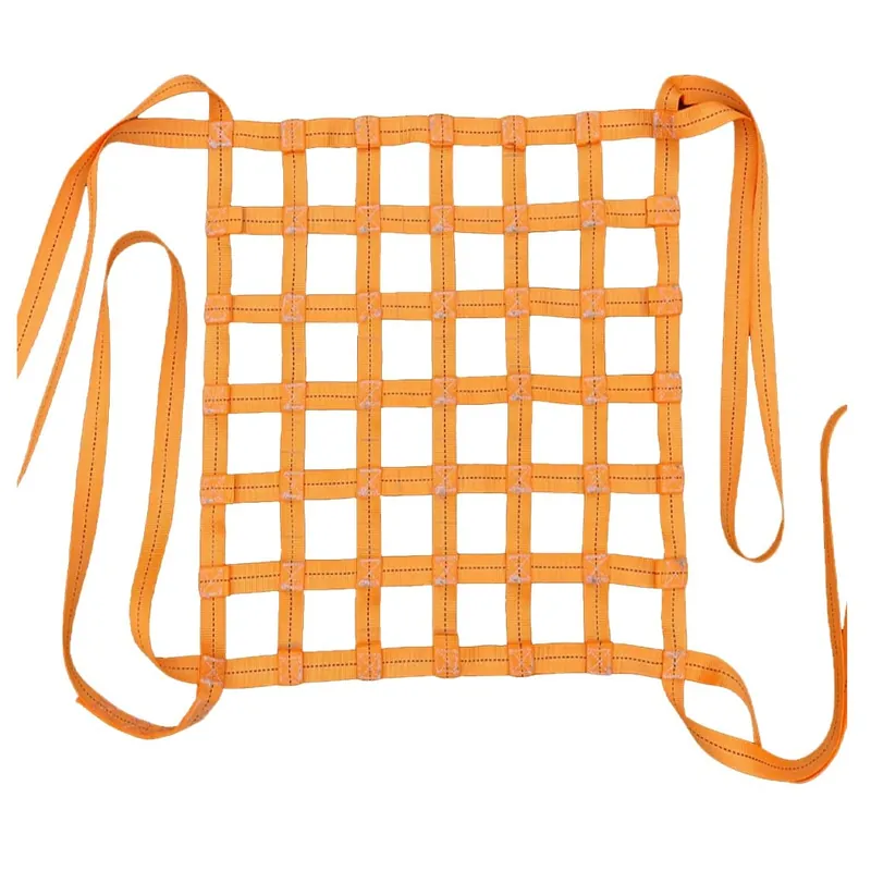 Lifting Net Net Bag Net Security Tear Resistance Strong Load-Bearing Covering Cargo Used in Construction Cargo Hanging Net Lifting Net Straps Flat Nylon Net 15X15cm mesh ( Color 2T , Size 3X3m )