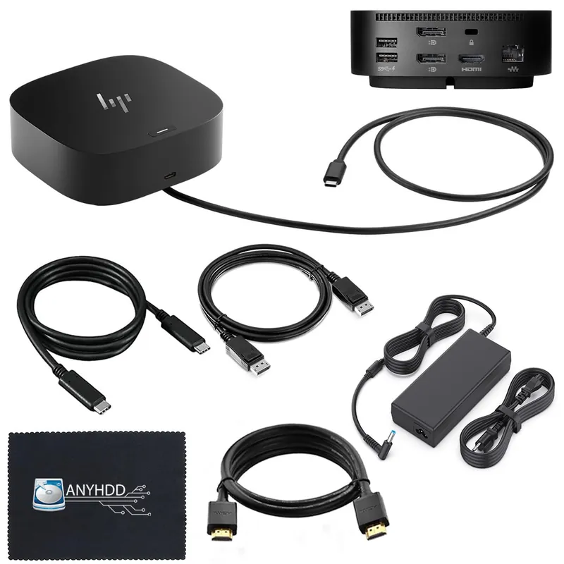 HP Docking Station for Laptop Dual Monitor and Charging Bundle - HP USB-C G5 Dock