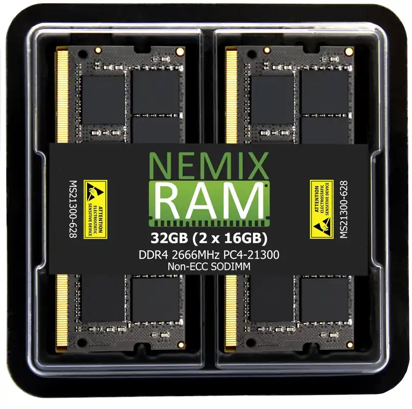 NEMIX RAM 32GB (2X16GB) DDR4 2666MHz PC4-21300 2Rx8 1.2V CL19 260-PIN Non-ECC Unbuffered SODIMM KIT Compatible with ASUS Laptop