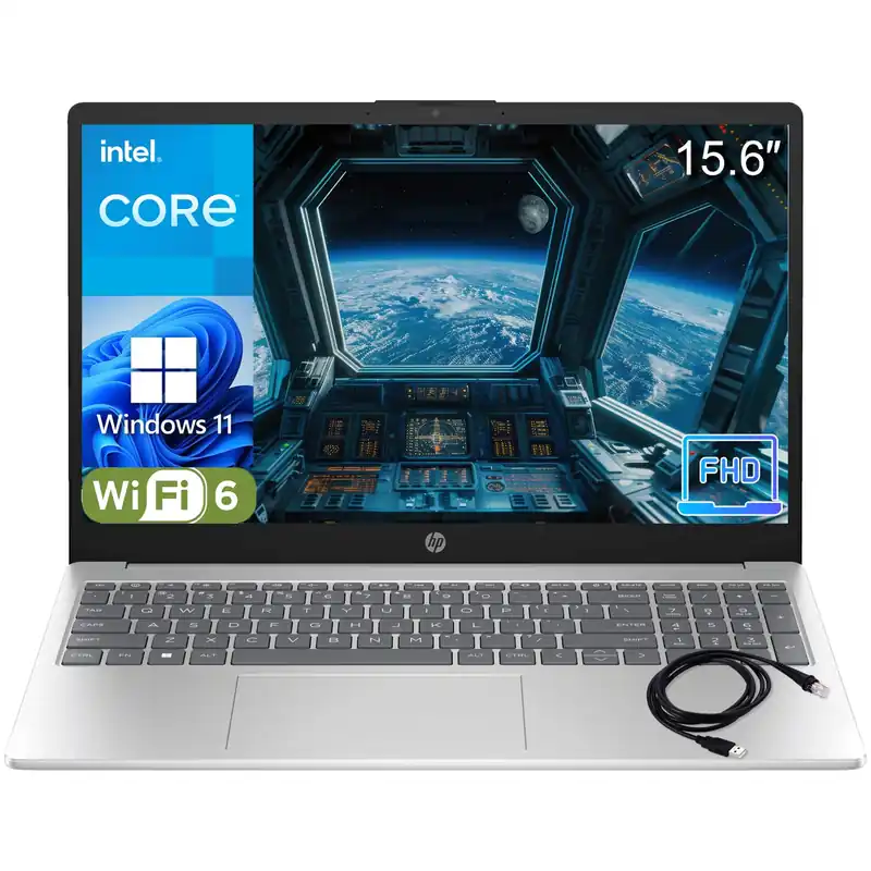 HP Pavilion 15" 2026 AI-Ready Laptop, Intel 4-Core N100, 8GB RAM, 256GB SSD, FHD Display, Numeric Keypad