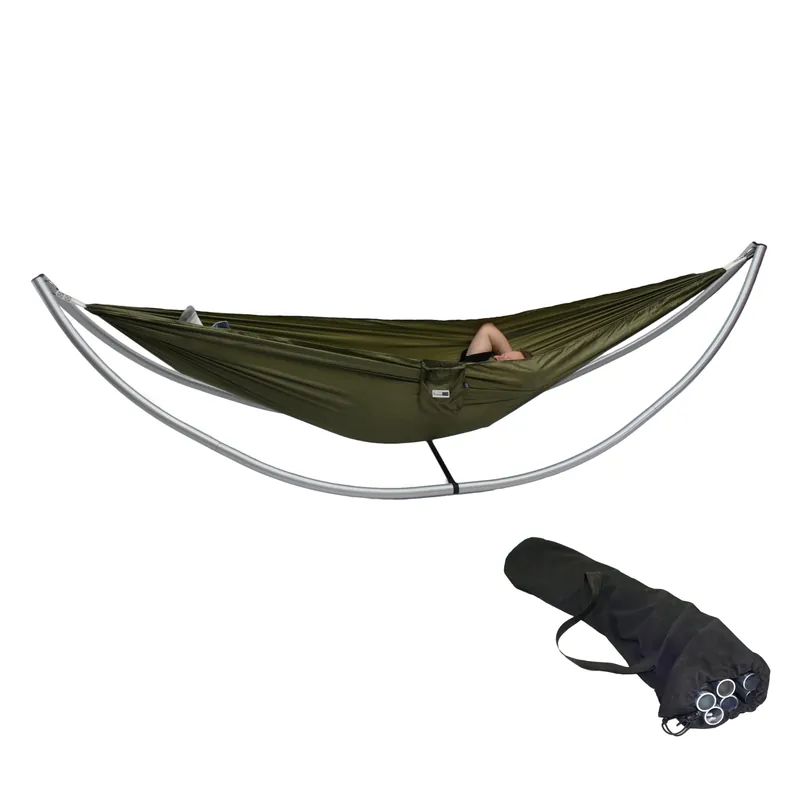 Drifter Hammock Frame Fits Most 10‘ Packing Hammocks, 350 lbs Capacity with Portable Carrying Bag with Shoulder Strap Perfect for Camping Beach Summer Patio