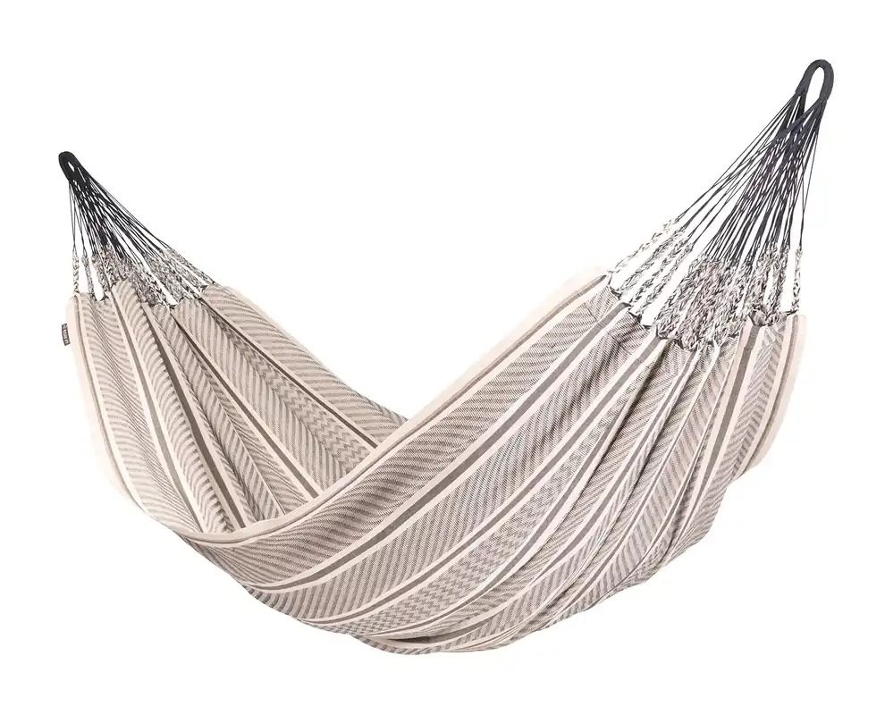 La Siesta Flora Classic Organic Cotton Hammock - Indoor/Outdoor Patio Bed, Portable 2-Person Double Hammock - King, Zebra