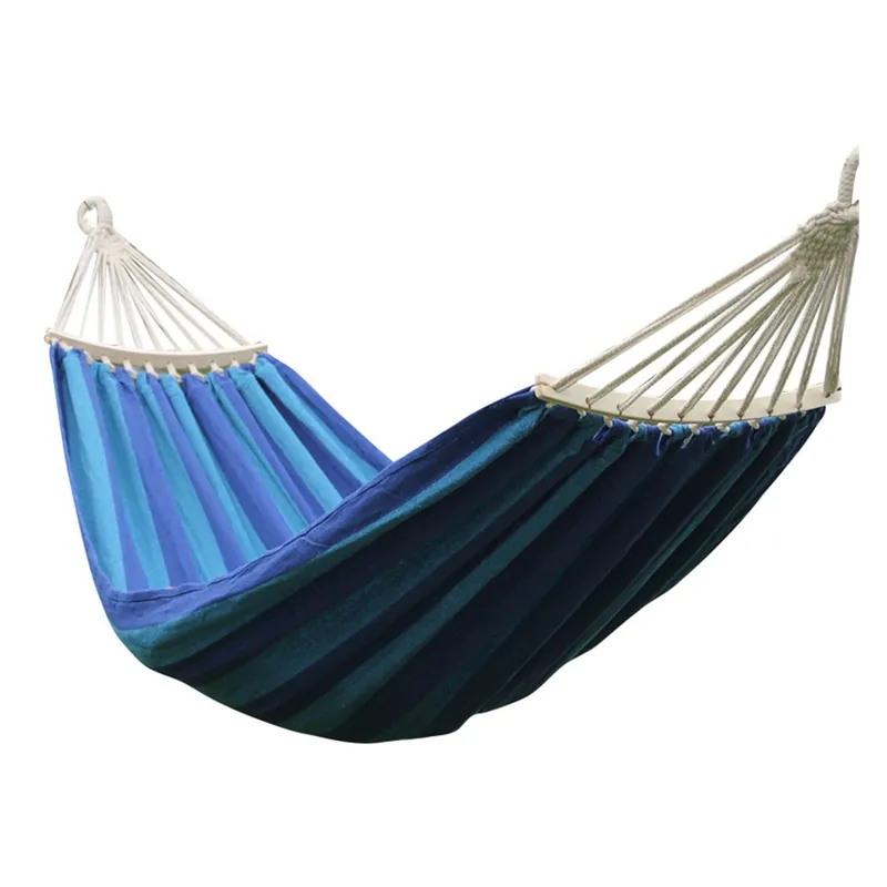 MaGiLL Hammock Outdoor Camping Double Anti-Rollover Stick Canvas Camping Swing College Student Dormitory Hanging (Color D, Size 200 * 150cm) (D 200 * 100cm)
