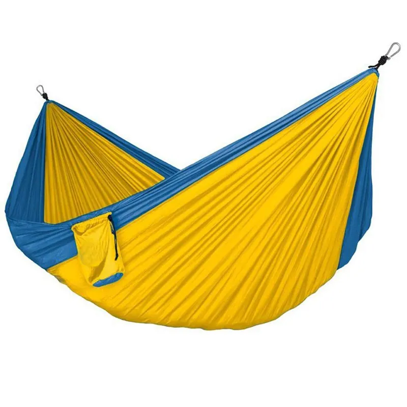 3UOOWWFA Single Double Outdoor Hammock Swing 125.9x78.7 Inch Nylon Parachute Cloth Portable Hammock Leisure Travel Camping Hammock Swing Swing Seat (Color D) (D)