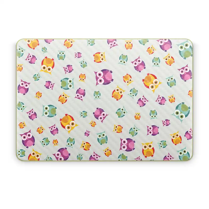 Carbon Fiber Laptop Skin Compatible with Apple MacBook Neo - Owls - Premium 3M Vinyl Protective Wrap