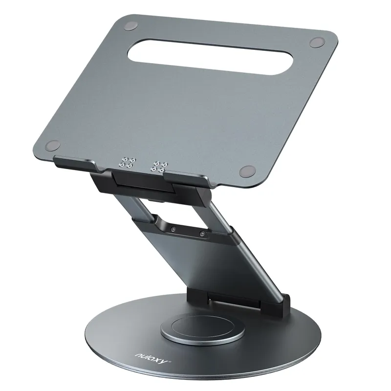 Laptop Stand for Desk Adjustable Height Swivel Pull Out Design Ergonomic Laptop Riser Standing Desk