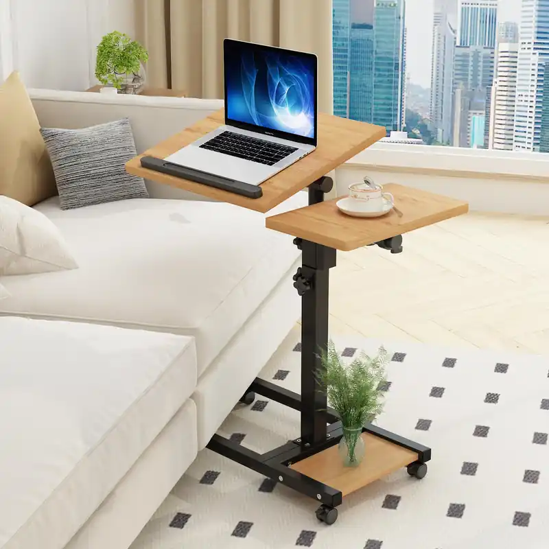 TigerDad Mobile Adjustable Height Laptop Stand PC Computer Portable Notebook Swivel Laptop Desk