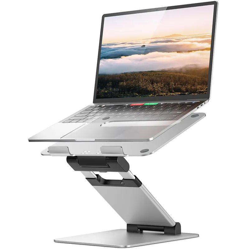 Nulaxy Laptop Stand, Ergonomic Sit to Stand Laptop Holder Convertor, Adjustable Height from 2.1" to 13.8", Supports up to 22lbs