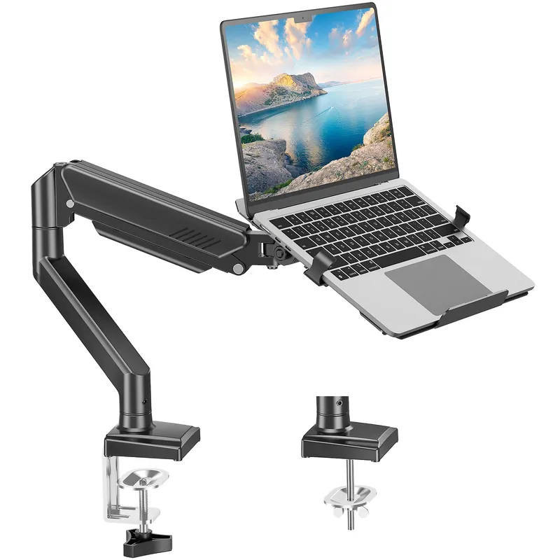 PRO Laptop Arm Mount for Desk, 2 in 1 Function Monitor Laptop Stand, Fits Max 17" Notebook and 32" Computer Screen