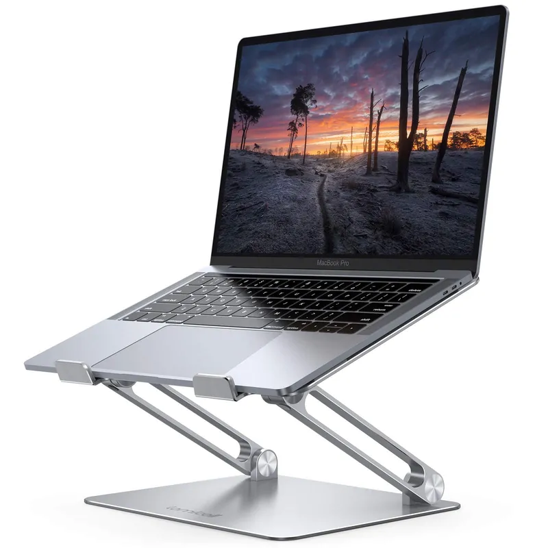 Adjustable Laptop Stand, Portable Laptop Riser, Aluminum Laptop Stand for Desk Foldable