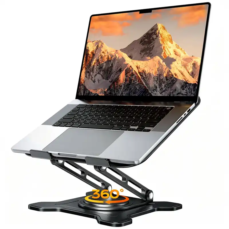Adjustable Laptop Stand, 360° Rotating Base Ergonomic Computer Stand