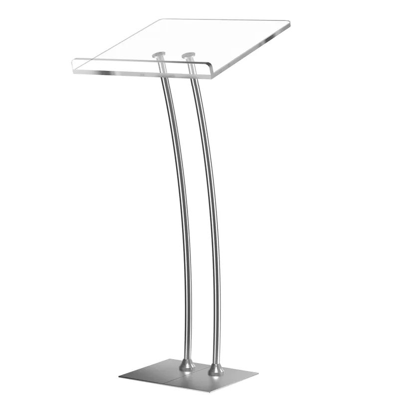 Podium Lectern with Iron Stable Bottom, Pulpits for Churches with 10MM Thickened Acrylic Countertop