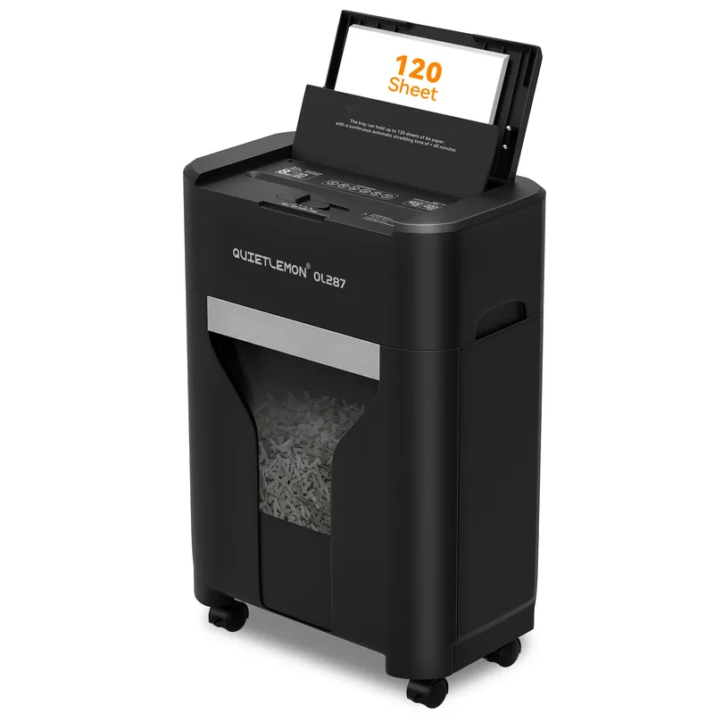 120-Sheet Auto Feed Paper Shredder, 40 Min Non-Stop, Shredders for Home Office Heavy Duty, P-4 Ultra Security Shredder for Home Office
