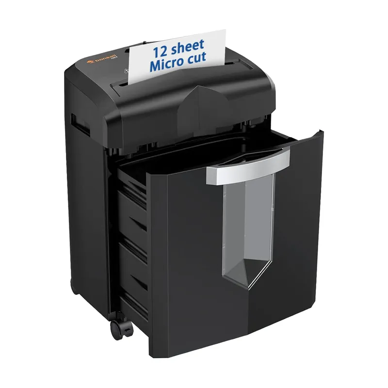 Bonsaii 12 Sheet Micro Cut Paper Shredder 60-Minute Continuous Run Time Home Office Heavy Duty Shredder for CD, Credit Card