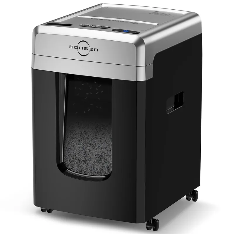 300-Sheet Auto Feed Paper Shredder, P-5 High Security Heavy Duty Shredders for Office Use, 60 Minutes Non-Stop Micro Cut Shredding