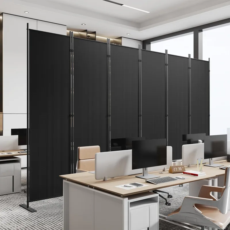 C-Hopetree 6 Panels Room Divider, 6 Ft Tall Indoor Folding Privacy Screen, Portable Partition Separator