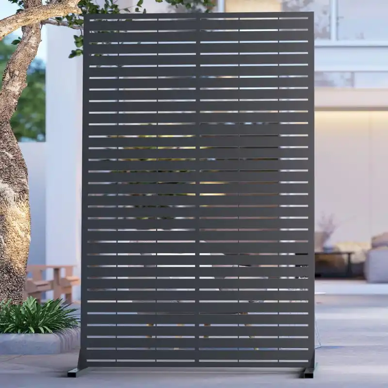 6FT Outdoor Metal Privacy Screen – Decorative Privacy Fence and Room/Garden Divider