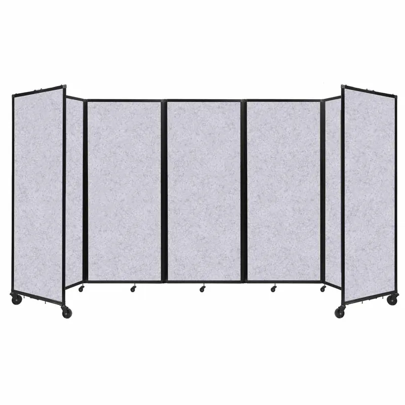 Versare Room Divider 360 Portable Partition Privacy Wall Freestanding Office Dividers Locking Wheels