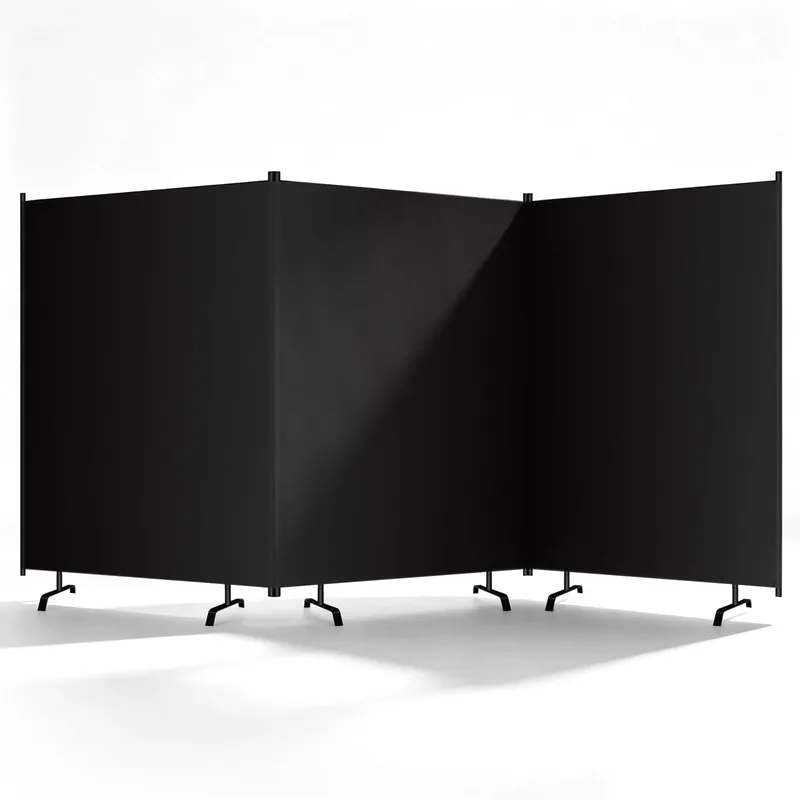 Siebwin 3 Panel Folding Privacy Screens with Wider Feet, 12 Ft Portable Room Partition for Room Separator