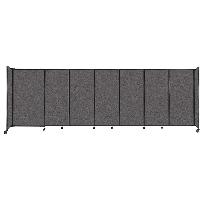 Versare Straightwall Sliding Portable Wall Partition Freestanding Office Dividers Locking Wheels