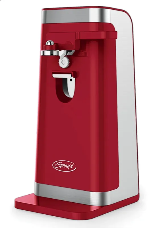 Montgomery Ward Ginny‘s Delicious Red 50W Electric Can Opener with Stainless Steel Blade and Knife Sharpener (Delicious Red)
