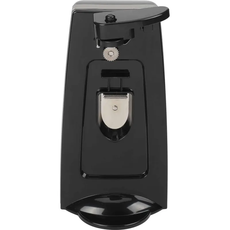 Deluxe Electric Can Opener with Stainless Steel Cutting Lever, Powerful Motor System for All Can Sizes, Auto-Stop Function – Black